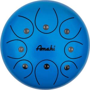 Amahi KLG10-8BL 10" Steel Tongue Drum Key of D, 8-Note with Gig Bag & Mallets-Blue Buy Cheap Looking For