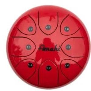 Amahi KLG6-6RD 6" Steel Tongue Drum Key of G, 8-Note with Gig Bag & Mallets-Red Safe Shopping Cheap Online