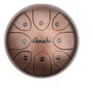 Amahi KLG6-6BZ 6" Steel Tongue Drum Key of G, 8-Note with Gig Bag & Mallets-Bronze Visa Payment Cheap Pice