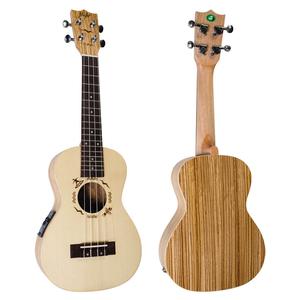 Flight DUC 525 EQ SP/ZEB Englemann Spruce and Zebrawood Electro-Acoustic Concert Ukulele Genuine Sale Online
