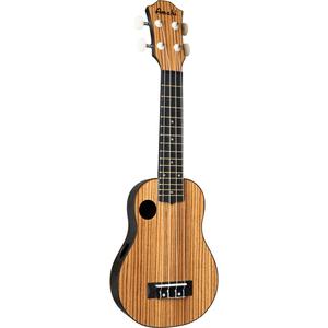 Amahi HCLF330 Soprano Zebrawood Top Ukulele with Gig Bag Discount Collections