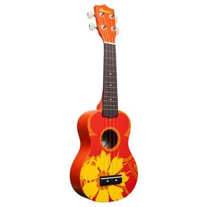 Amahi DDUK5 Soprano Ukulele with Gig Bag-Orange Flower Cheapest Pice For Sale