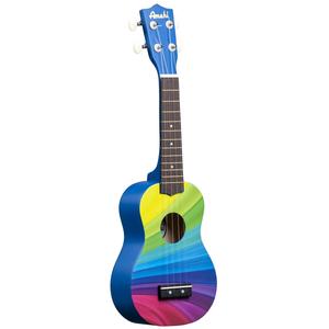 Amahi DDUK10 Soprano Ukulele with Gig Bag-Wavy Rainbow Clearance Wiki
