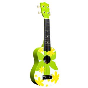 Amahi DDUK6 Tropical Series Soprano Ukulele with Gig Bag-Green Flower Clearance Reliable