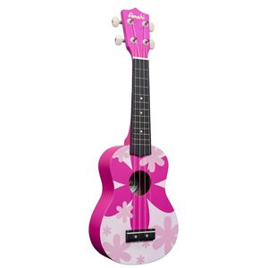 Amahi DDUK4 Soprano Ukulele with Gig Bag-Pink Flower Clearance Wide Range Of