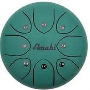 Amahi KLG10-8GR 10" Steel Tongue Drum Key of D, 8-Note with Gig Bag & Mallets-Green How Much Online