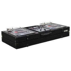 Odyssey Universal 10-Inch Format DJ Mixer and Two Battle Position Turntables Carpeted Coffin Case Clearance Very Cheap