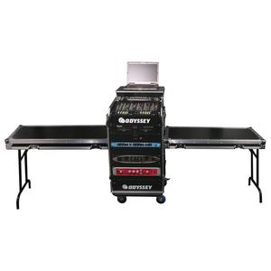Odyssey Deluxe 12U Top Slanted 14U Bottom Vertical Pro Combo Rack with Casters Get Authentic Sale Online