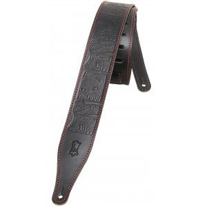 Levy's M17THG-BLK 2-1/2" Leather Guitar Strap with Haida Gwaii Cheap 100% Authentic