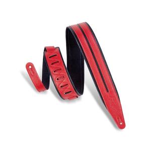 Levy's MG317DRS-BLK-RED 2-1/2" Garment Leather Guitar Strap-Black/Red Clearance Footlocker Pictures