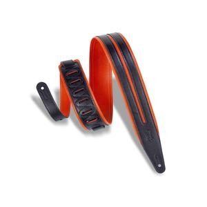 Levy's MG317DRS-ORG-BLK 2-1/2" Garment Leather Guitar Strap-Orange/Black Free Shipping Fashionable