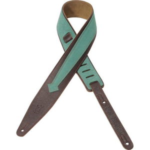 Levy's MGS317BKE-BRG 2-1/2" Garment Leather Guitar Strap-Burgundy/Teal Outlet Looking For