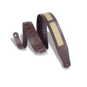 Levy's MCT26A-DBR 2-1/2" Chrome-Tan Guitar Strap-Dark Brown Outlet New Arrival