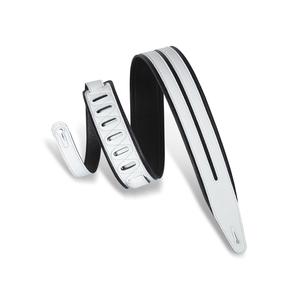 Levy's MG317DRS-BLK-WHITE 2-1/2" Garment Leather Guitar Strap-Black/White Many Kinds Of Online
