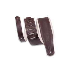 Levy's M26GP-DBR-CRM 3" Garment Leather Guitar Strap-Dark Brown/Cream Sast Cheap Pice