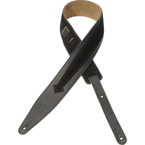 Levy's MGS317BKE-BLK 2-1/2" Garment Leather Guitar Strap-Black Free Shipping High Quality
