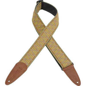 Levy's MGHJ2-004 2" Jacquard Leather Guitar Strap Buy Cheap Classic