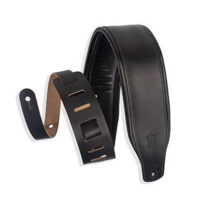 Levy's M26PD-BLK 3" Top Grain Leather Guitar Strap-Black Cheap Sale Footaction