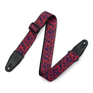 Levy's MPD2-110 2" Sublimation Guitar Strap-Small Skull Red Shop Offer Cheap Online