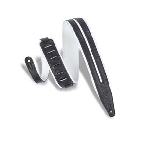 Levy's MG317DRS-WHT-BLK 2-1/2" Garment Leather Guitar Strap-White/Black Top Quality Online