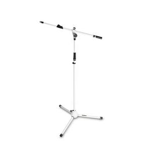 Gravity MS 4322 W Microphone Stand with Folding Tripod Base and 2-Point Adjustment Telescoping Boom, White Marketable Online