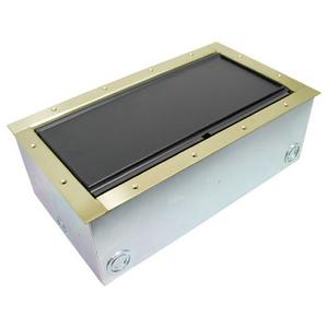 Ace Backstage Co. 234CLBR Super Double Wide Stage Pocket, Carpet Lid, Solid Brass Trim Bezel with Brushed Finish Cheap Sale 100% Authentic