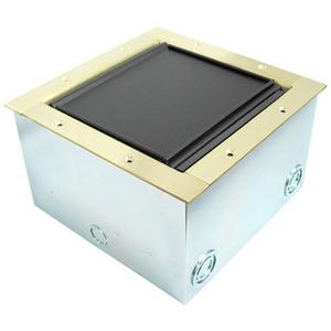 Ace Backstage Co. 232CLBR Super Stage Pocket, Carpet Lid, Solid Brass Trim Bezel with Brushed Finish Clearance 2025