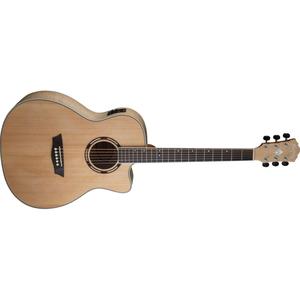 Washburn AG40CEK-A Apprentice Grand Auditorium Acoustic/Electric Guitar with Hardshell Case-Natural Clearance From China