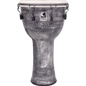 Toca SFDMX-14ASB Freestyle Mechanically Tuned Djembe 14" Antique Silver with Gig Bag Sale Comfortable