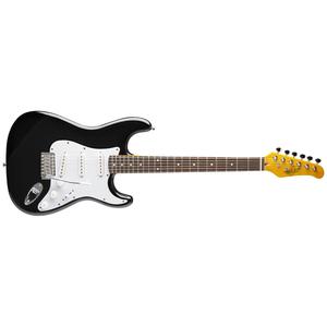 Oscar Schmidt OS-300-BK-A Double Cutaway SSS Electric Guitar-Black Cheap Sale Pictures