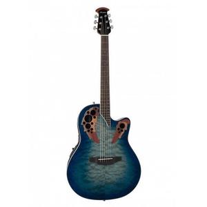 Ovation CE48P-RG Celebrity Elite Exotic Acoustic/Electric Guitar-Caribbean Blue/Natural Burst With Paypal Sale Online