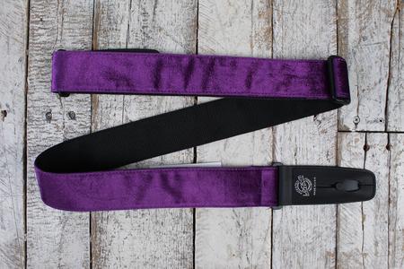 Lock-It Straps 2 Inch Crushed Velvet Guitar Strap Purple Free Shipping Manchester