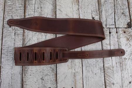 Levy's M17BDS-BRN Butter Double Stitch 2.5 Inch Wide Garment Leather Guitar Strap Brown Cheap Sale 2025