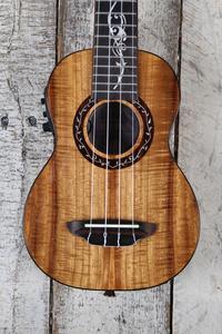 Luna Uke Vineyard Koa Soprano Acoustic Electric Ukulele with Gig Bag Buy Cheap Choice