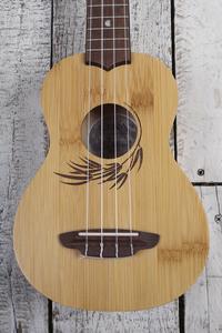 Luna Bamboo Soprano Ukulele Satin Natural Finish UKE BAMBOO S with Gig Bag Outlet Official Site