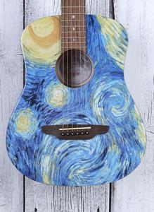 Luna Safari Starry Night Travel Acoustic Guitar Spruce Top SAF STR with Gig Bag Outlet Huge Surprise