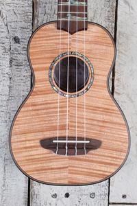 Luna UKE HTS EXM High Tide Exotic Mahogany Soprano Ukulele Natural with Gig Bag With Credit Card