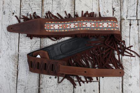 Levy's MG317BOI-BRN  Crazy Horse Outlaw Leather Guitar Strap Brown Clearance Very Cheap
