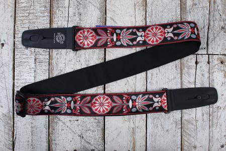 Lock-It Straps 2 Inch Retro Vintage Series Black Floral Strap Clearance Choice