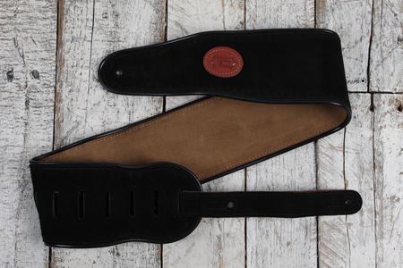 Levy's MSS3-4-BLK Suede Leather 4 Inch Guitar Strap with Suede Back Black Online Cheap Online