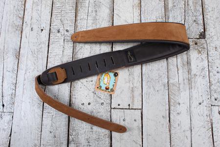 Henry Heller 3.5 Inch Padded Capri Leather Guitar Strap Brown Tan Popular Sale Online