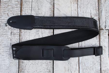 Henry Heller 2" Black Sparkle Vinyl Strap w/Leather Ends Cheap Pice Outlet Sale