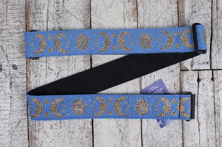 Lock-It Straps Designer Series 2 Inch Guitar Strap with Locking Ends Blue Moon Big Discount For Sale