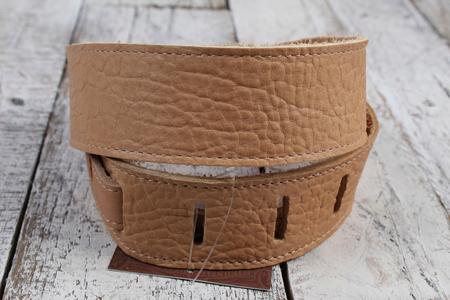 Henry Heller 2" Wide American Buffalo Leather Guitar Strap in Natural Light Tan Get To Buy Cheap Online