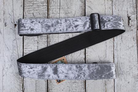 Henry Heller 2" Crushed Velvet Series Strap - Silver Buy Authentic Online