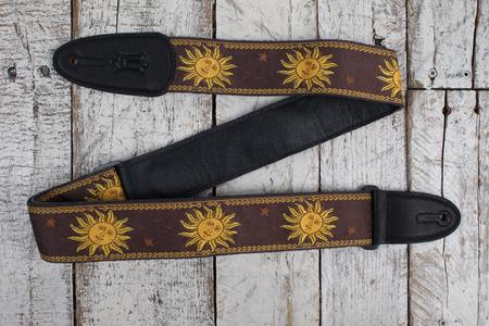 Levy's MPJG-SUN-BRN 2 Inch Jacquard Weave Guitar Strap Brown Shop For Cheap Online