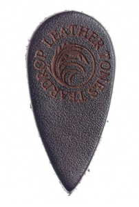 Leather Tones Teardrop Brown Leather 1 Uke Pick Clearance Geniue Stockist