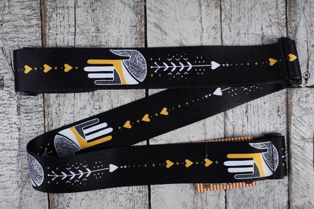 Henry Heller 2 Inch Artist Series Sublimation Guitar Strap Hand & Heart Design Cheap Sale Pay With Paypal