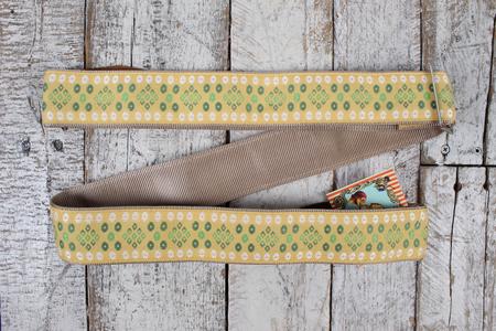 Henry Heller 2 Inch Vintage Deluxe Jacuard Guitar Strap with Premium Leather Ends Yellow Cheap Best Wholesale