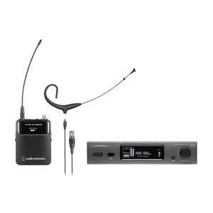 Audio-Technica ATW-3211/894XEE1 3000 Series Wireless Headworn Microphone System, 530.000-589.975 MHz, Black, EE1 Outlet 100% Authentic